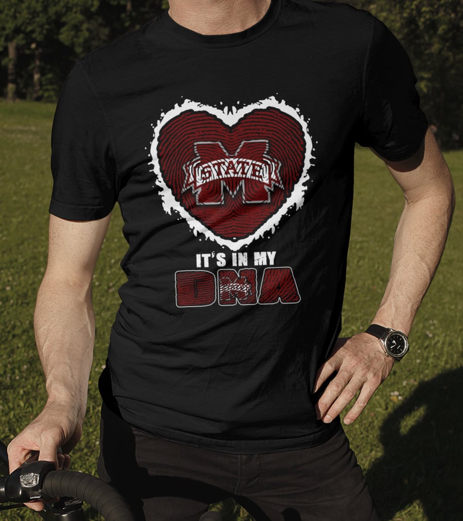 Mississippi State Bulldogs It's In My DNA Heart T-Shirt