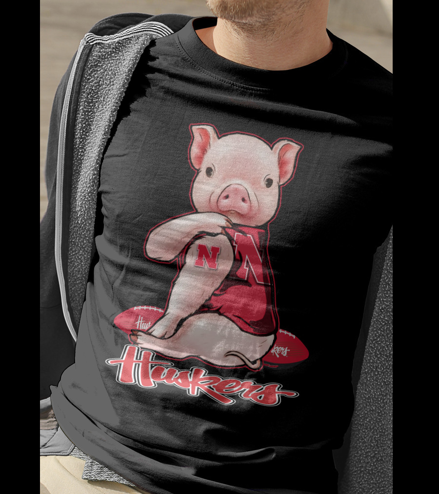 Pig N Nebraska Huskers Football T-Shirt