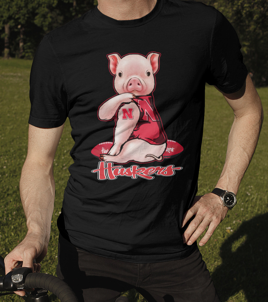 Pig N Nebraska Huskers Football T-Shirt