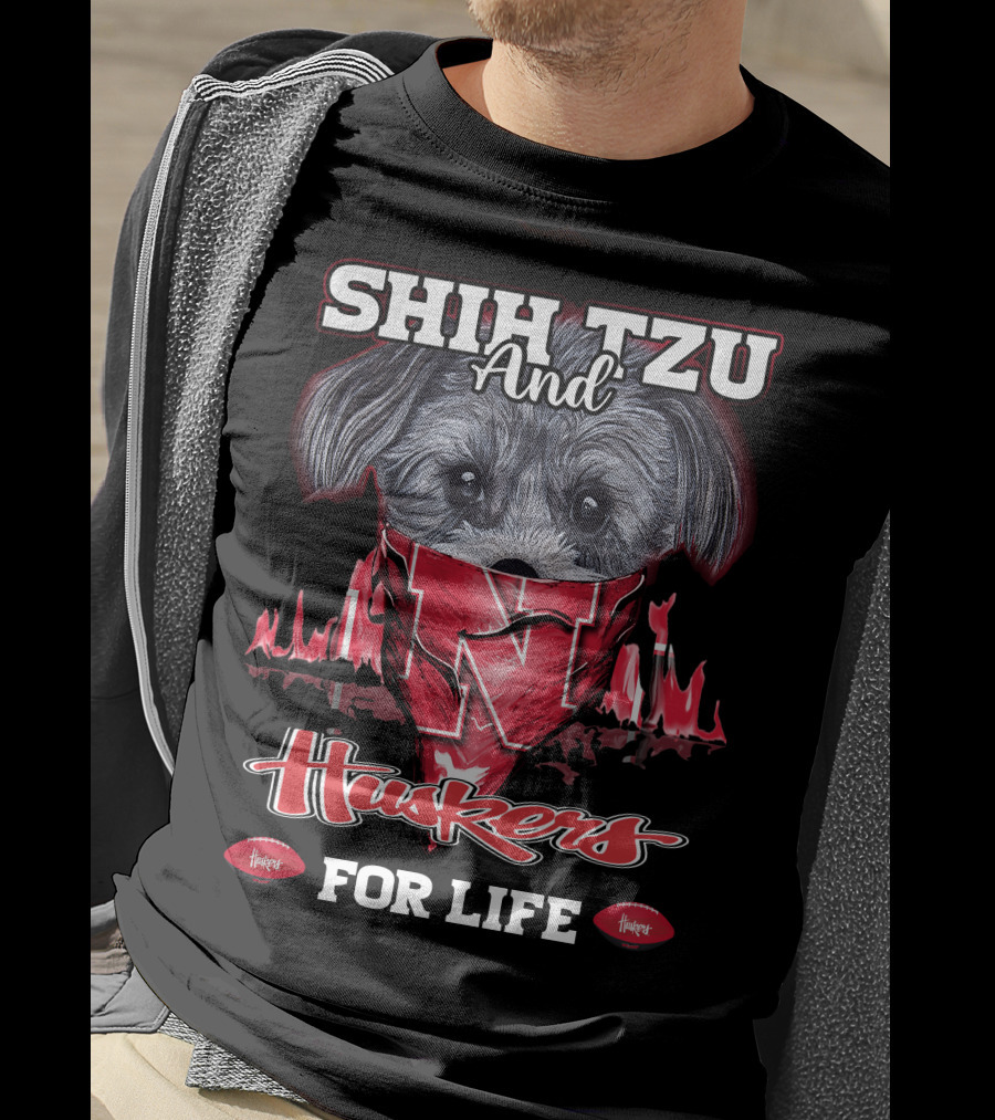 Shih Tzu And Huskers For Life T-Shirt