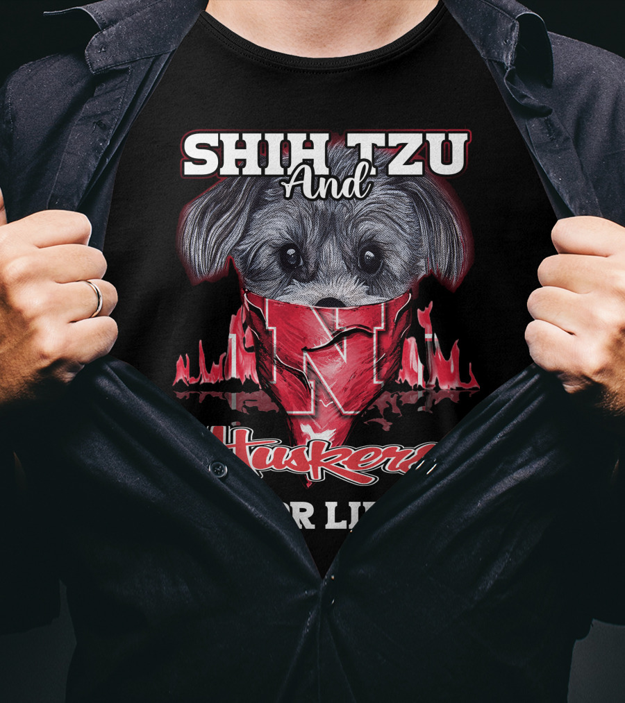 Shih Tzu And Huskers For Life T-Shirt