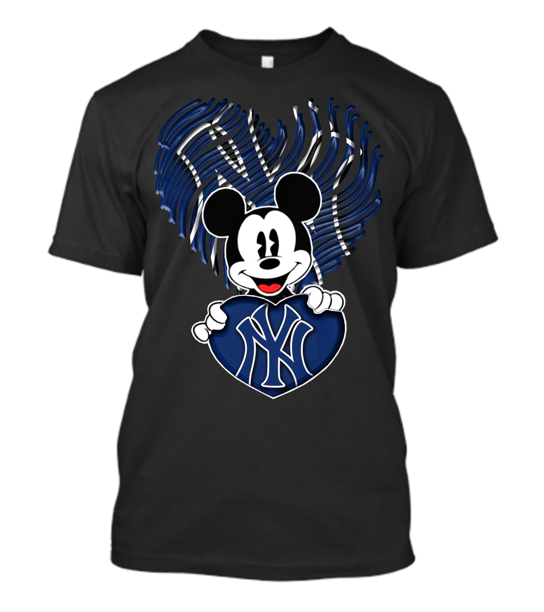Mickey Mouse New York Yankees Heart NY T-Shirt