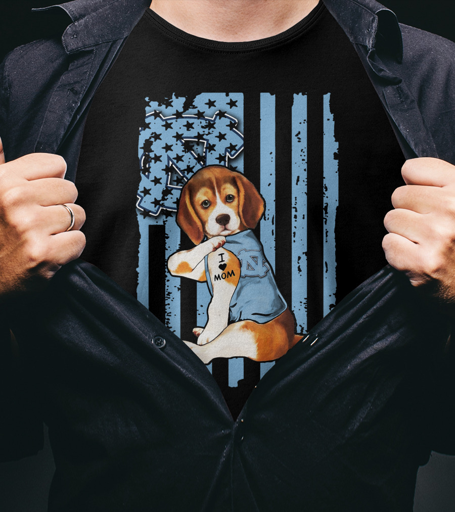 I ❤️ Mom Beagle North Carolina Tar Heels T-Shirt