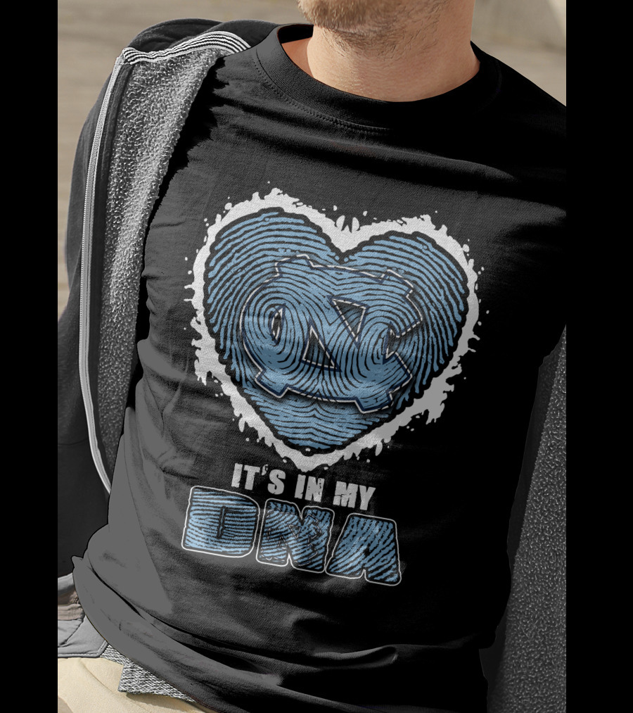 North Carolina Tar Heels It's In My DNA Heart T-Shirt