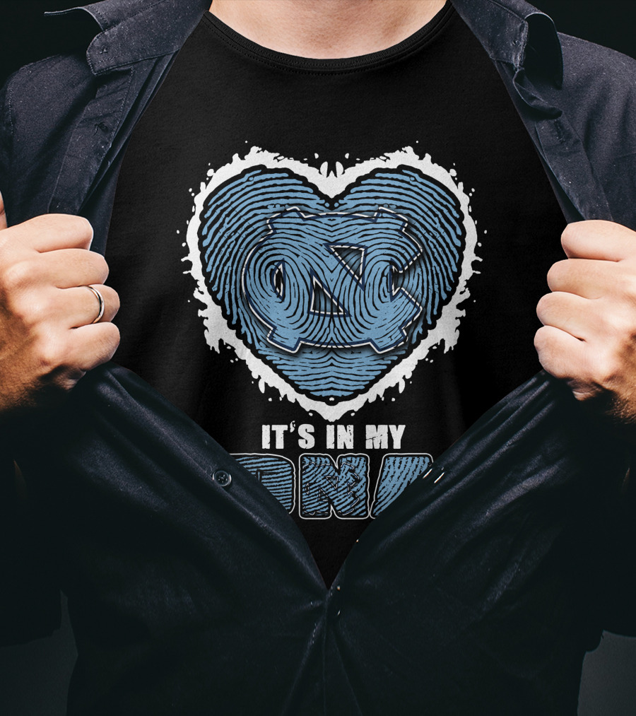 North Carolina Tar Heels It's In My DNA Heart T-Shirt
