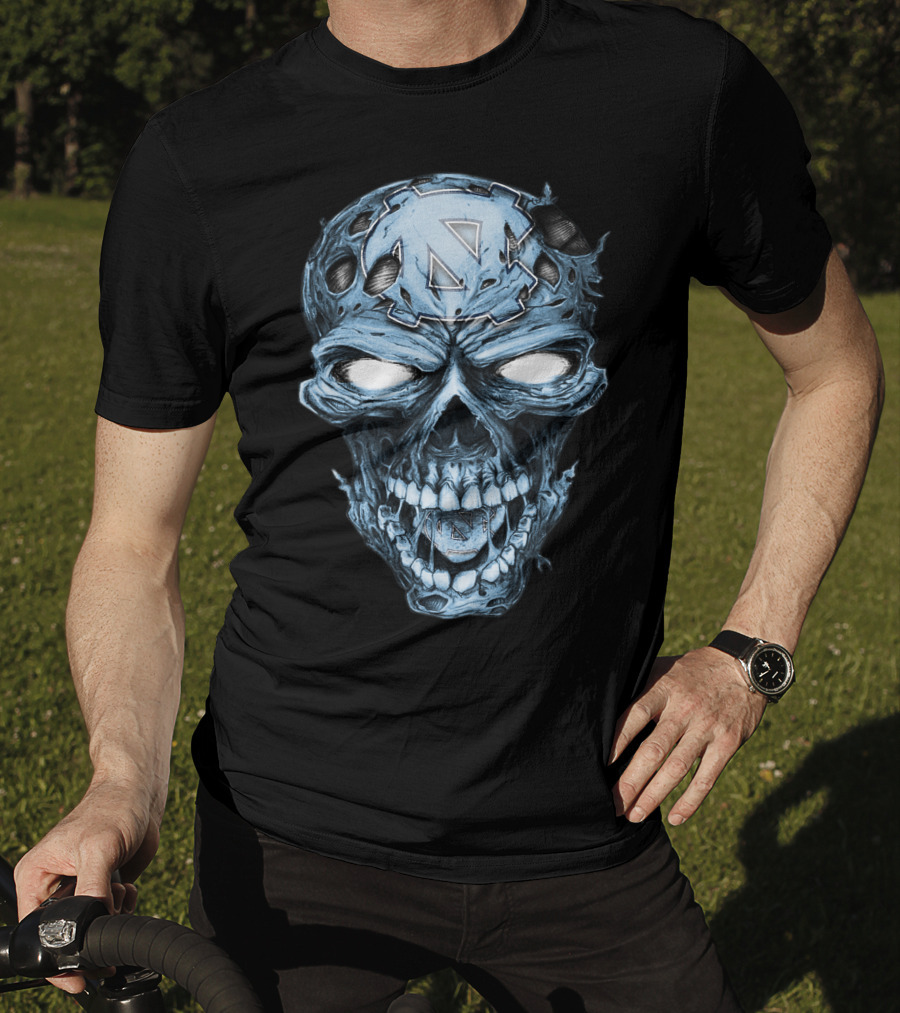 North Carolina Tar Heels Skull T-Shirt