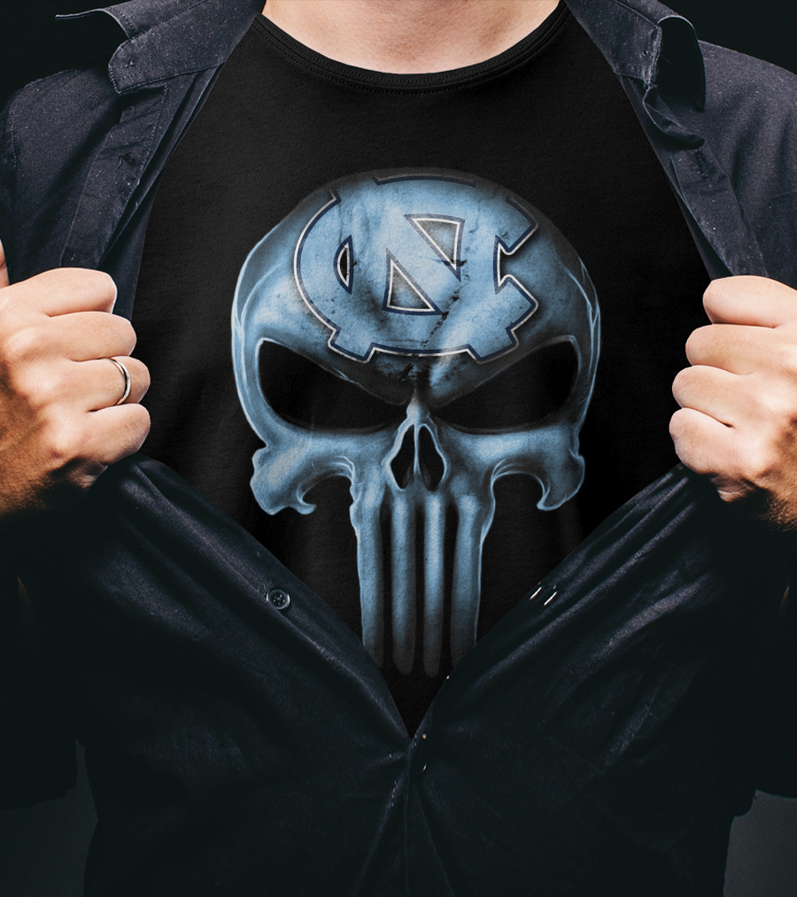 Skull Logo North Carolina Tar Heels T-Shirt