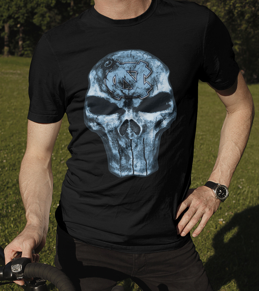 North Carolina Tar Heels Skull With UNC T-Shirt