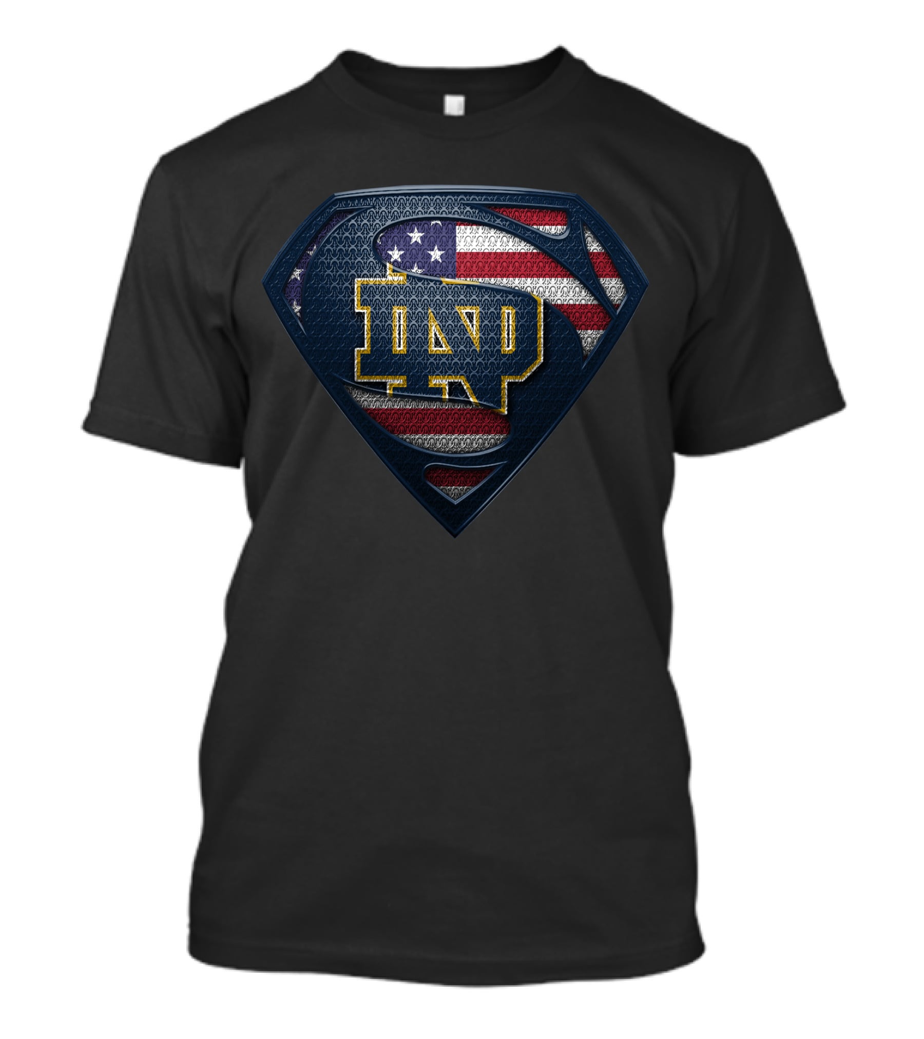Notre Dame Fighting Irish American Flag Shield T-Shirt
