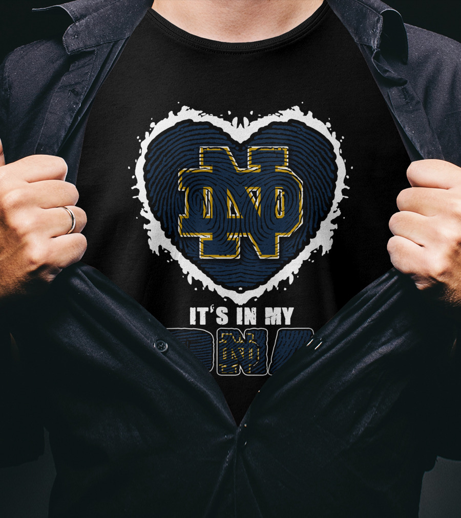 Notre Dame Fighting Irish It's In My DNA Heart T-Shirt