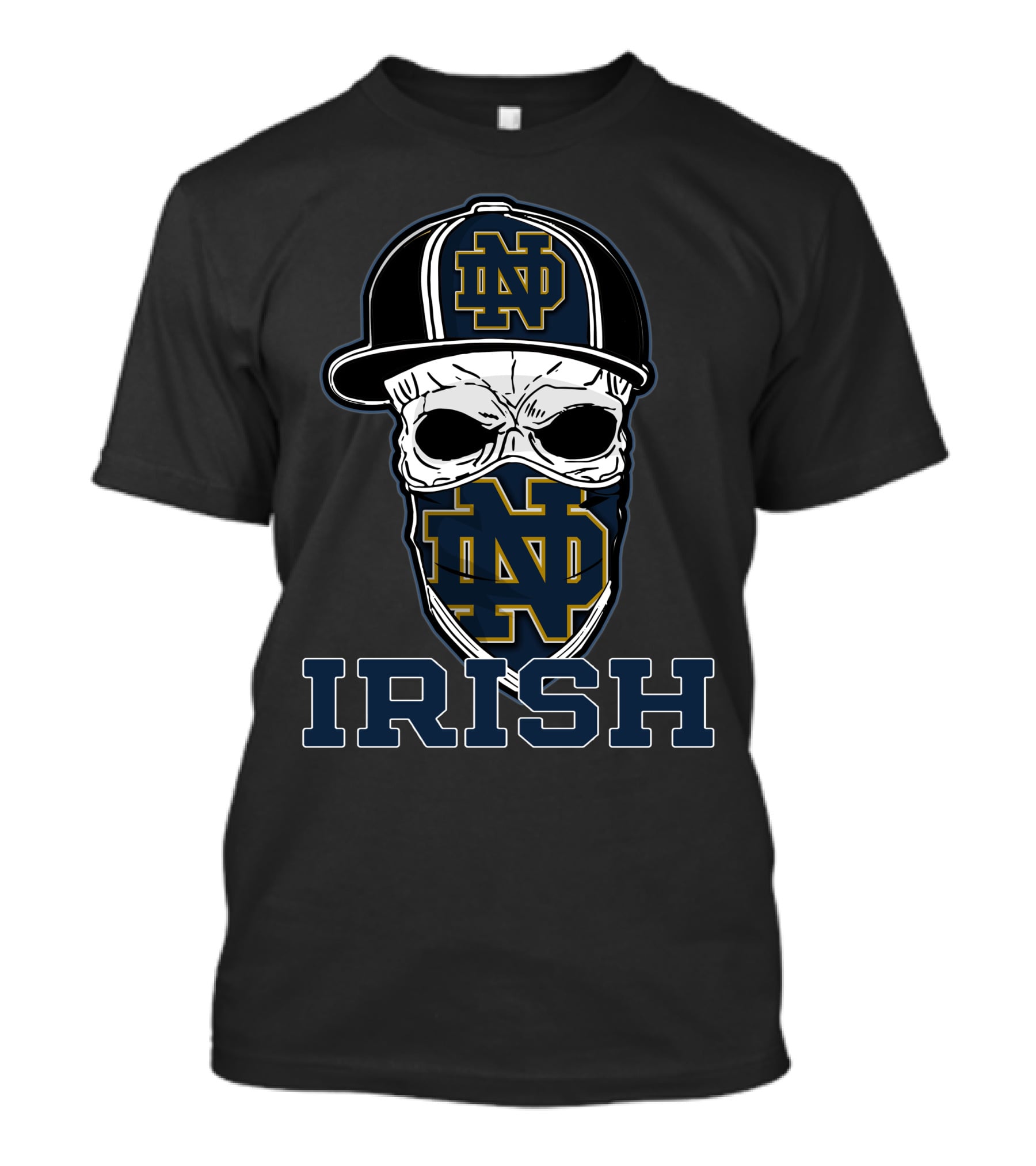 Notre Dame Fighting Irish Skull Hat T-Shirt