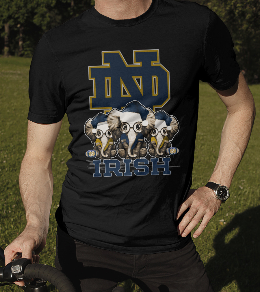 ND Elephants Irish Xmas Notre Dame Fighting Irish T-Shirt