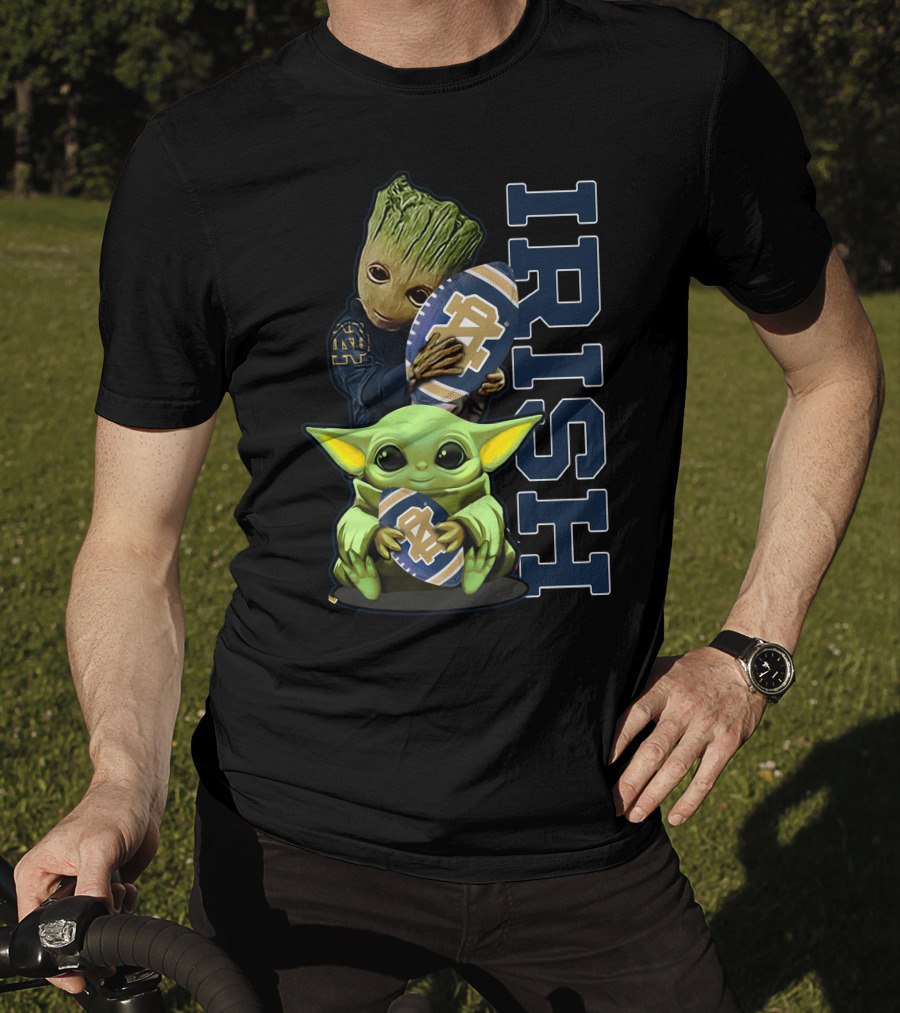 Grzd Notre Dame Fighting Irish Groot And Baby Yoda IRISH T-Shirt