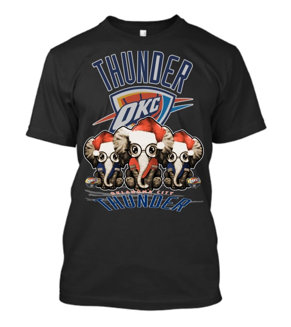 OKC Thunder Christmas Elephants Oklahoma City T-Shirt