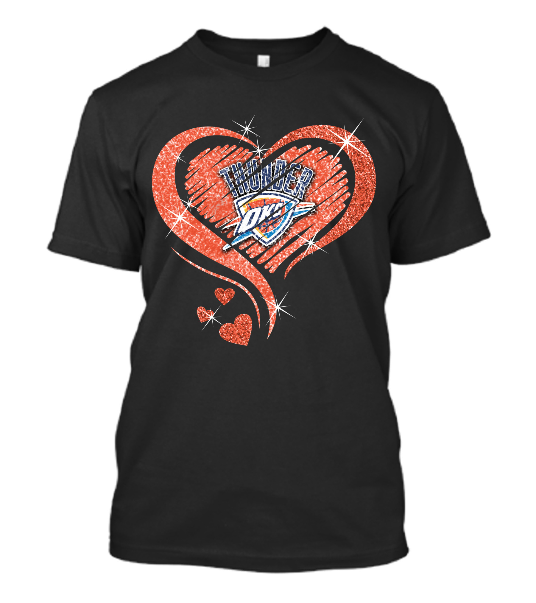 Heart Diamond OKC Thunder Sparkle T-Shirt