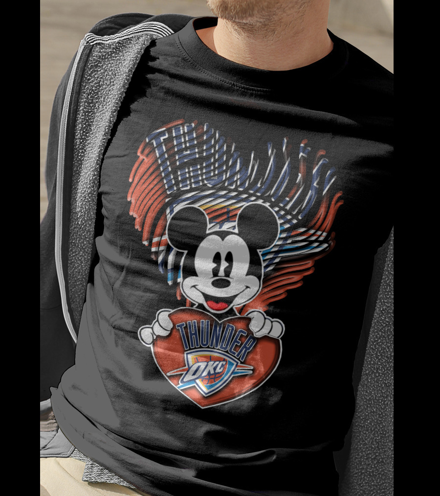 Thunder OKC Mickey Heart T-Shirt