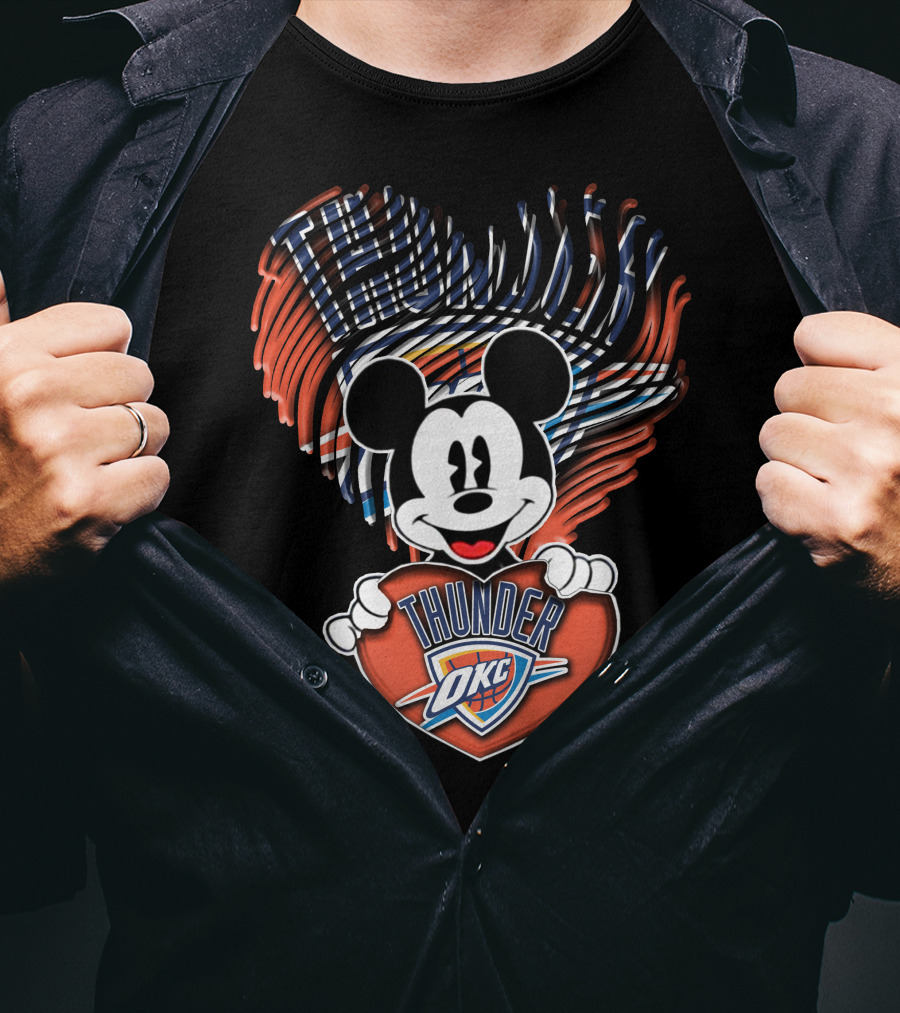 Thunder OKC Mickey Heart T-Shirt