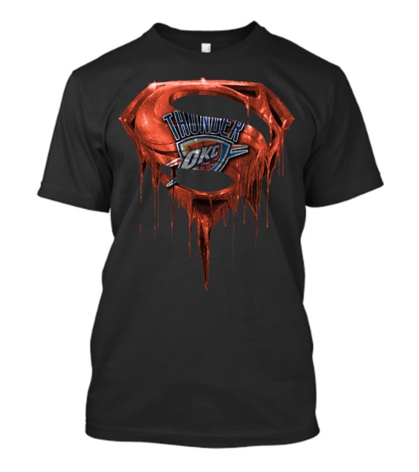 Oklahoma City Thunder Superman Logo Fusion T-Shirt