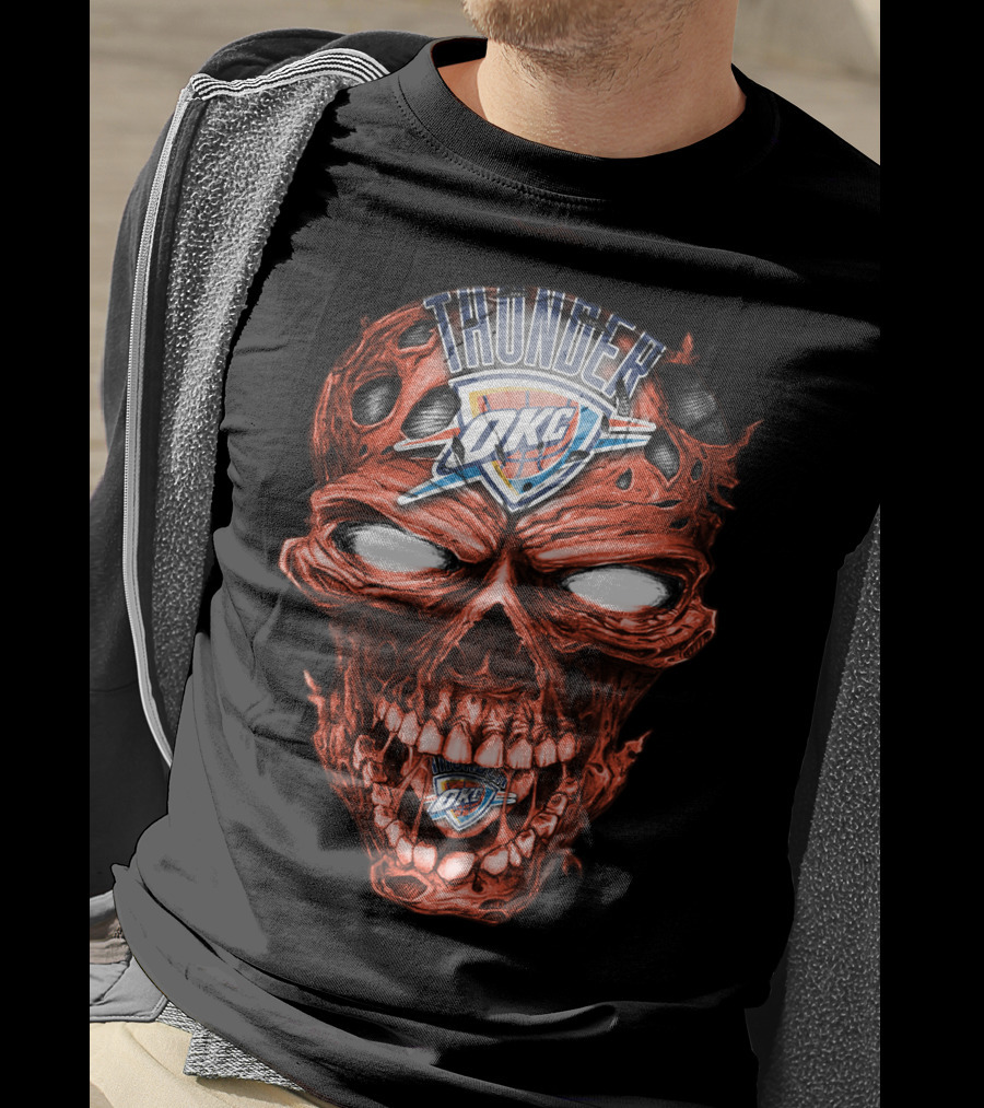 Oklahoma City Thunder Skull OKC Thunder T-Shirt