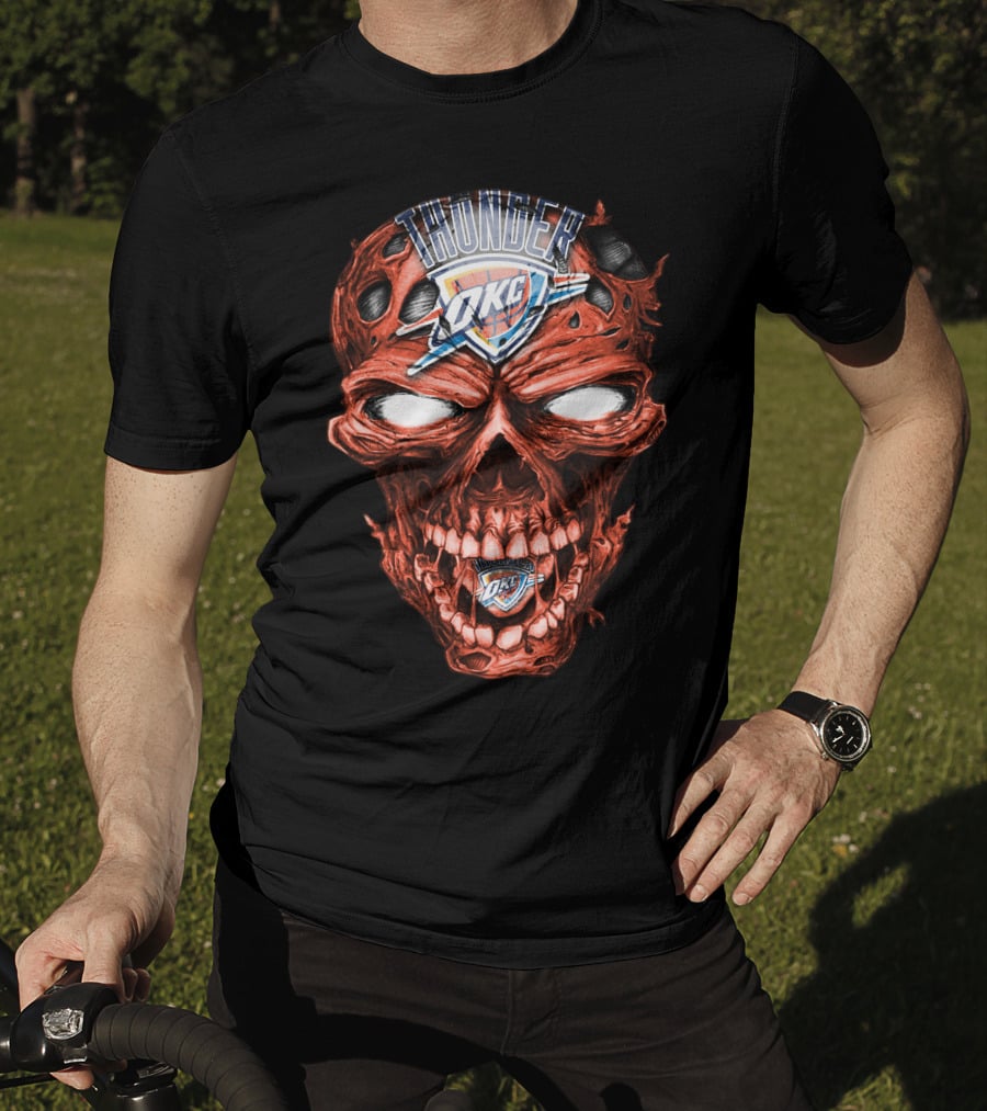 Oklahoma City Thunder Skull OKC Thunder T-Shirt