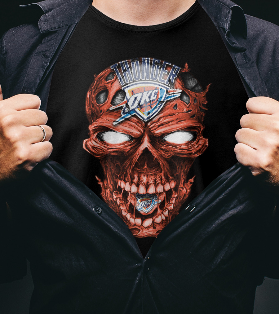Oklahoma City Thunder Skull OKC Thunder T-Shirt