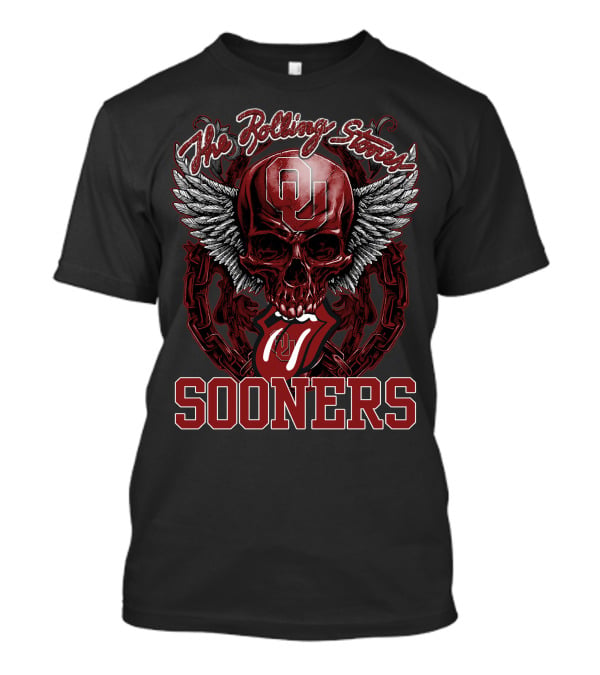 The Rolling Stones Ou Sooners Skull Wings T-Shirt