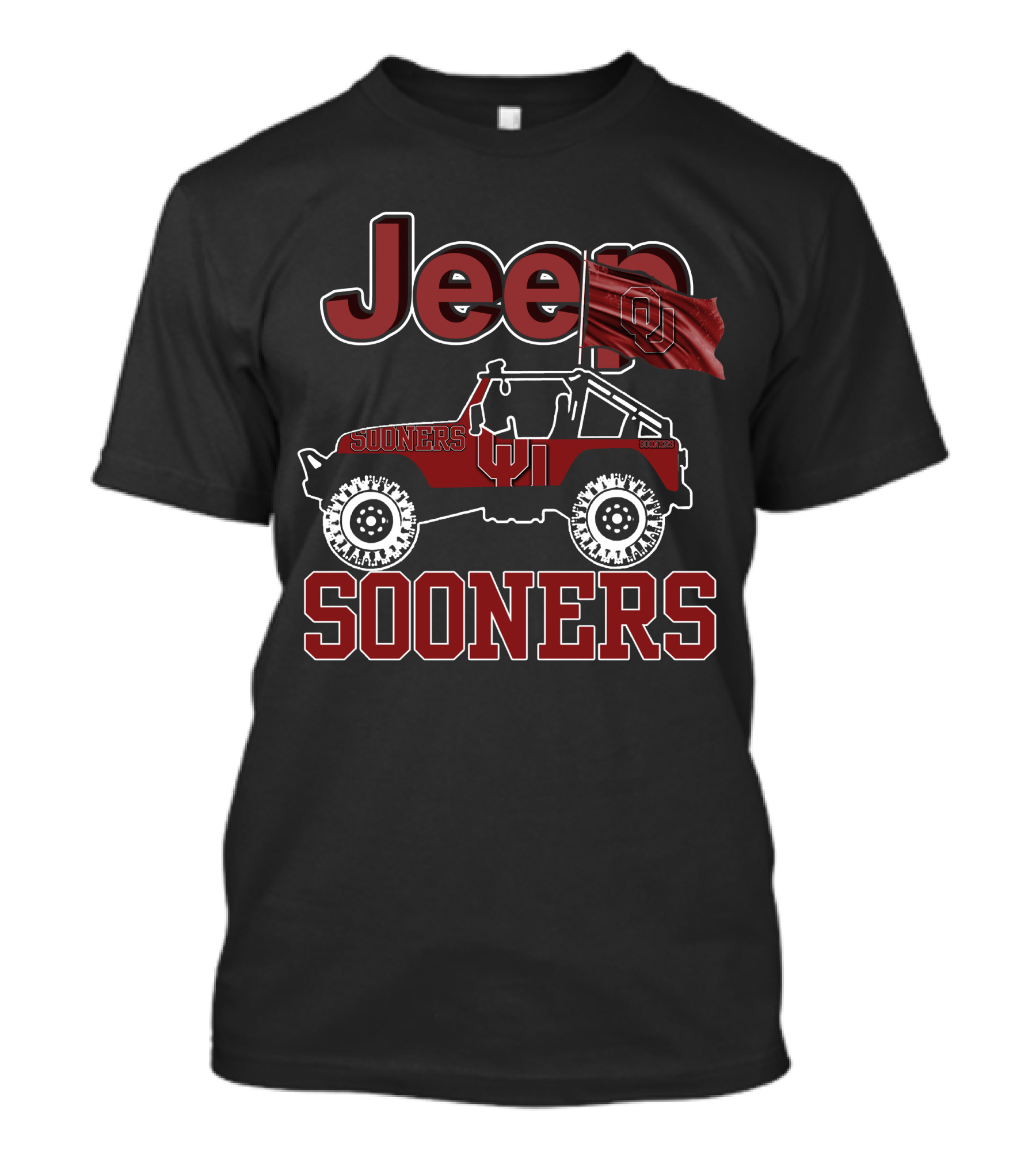 Jeep Oklahoma Sooners OU Flag T-Shirt