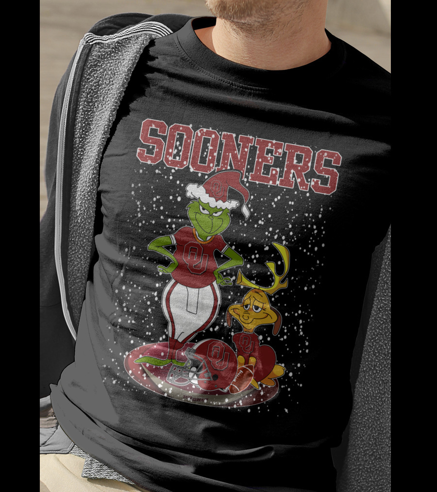 Grinchxmas Oklahoma Sooners Holiday Sweater Santa Max OU Football T-Shirt