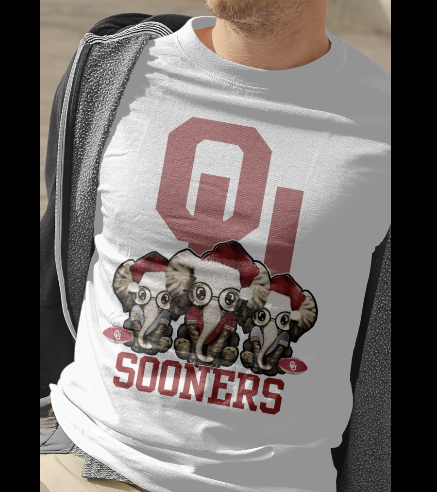 OU Sooners Elephants Christmas T-Shirt