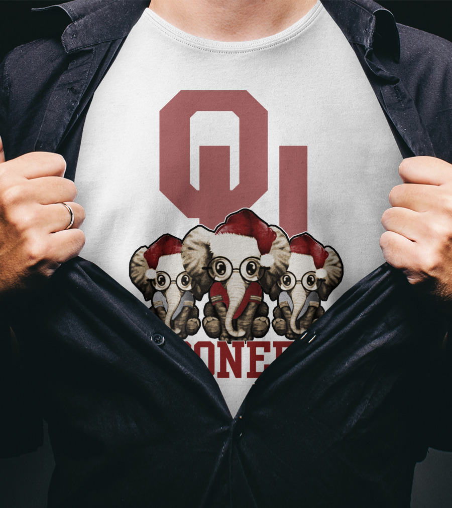 OU Sooners Elephants Christmas T-Shirt
