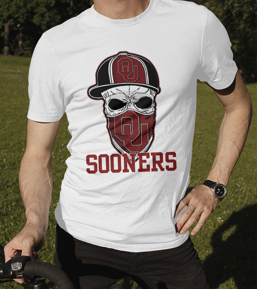 OU Sooners Skull Hat T-Shirt