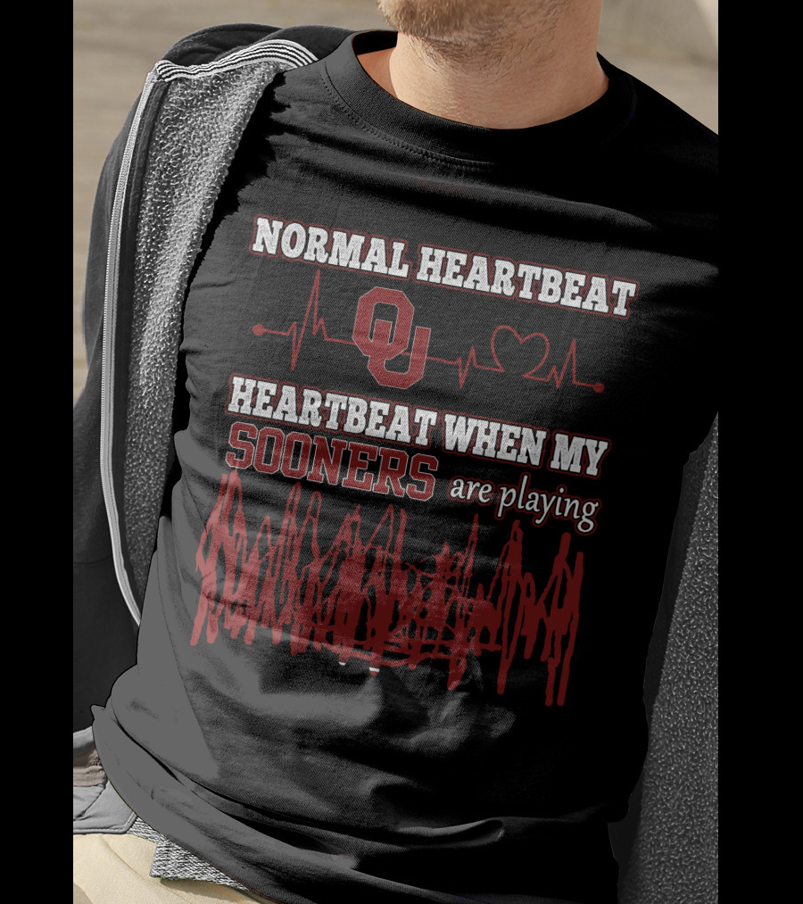 Normal Heartbeat Ou Heartbeat When My Sooners Are Playing T-Shirt