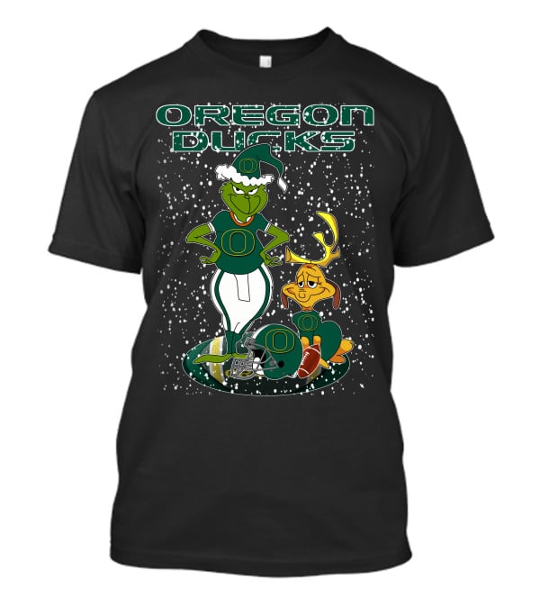 Oregon Ducks Grinchxmas Football Holiday T-Shirt