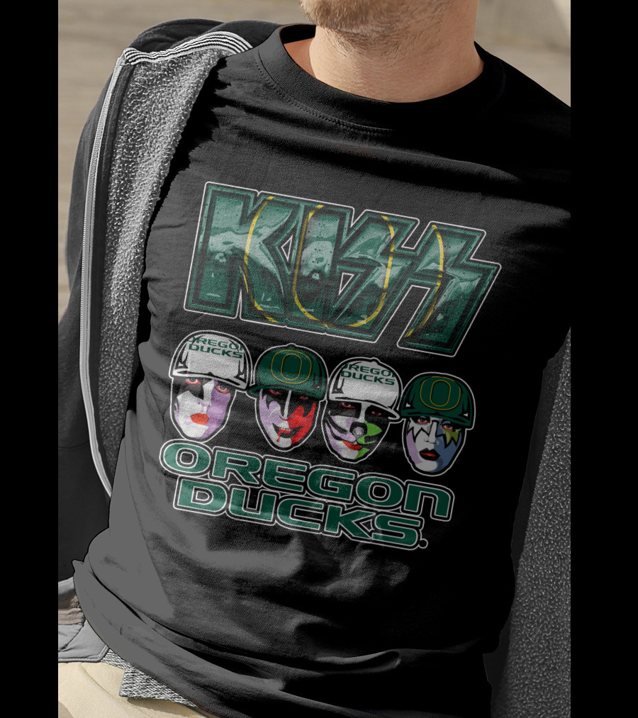 KISS Oregon Ducks Football Faces T-Shirt