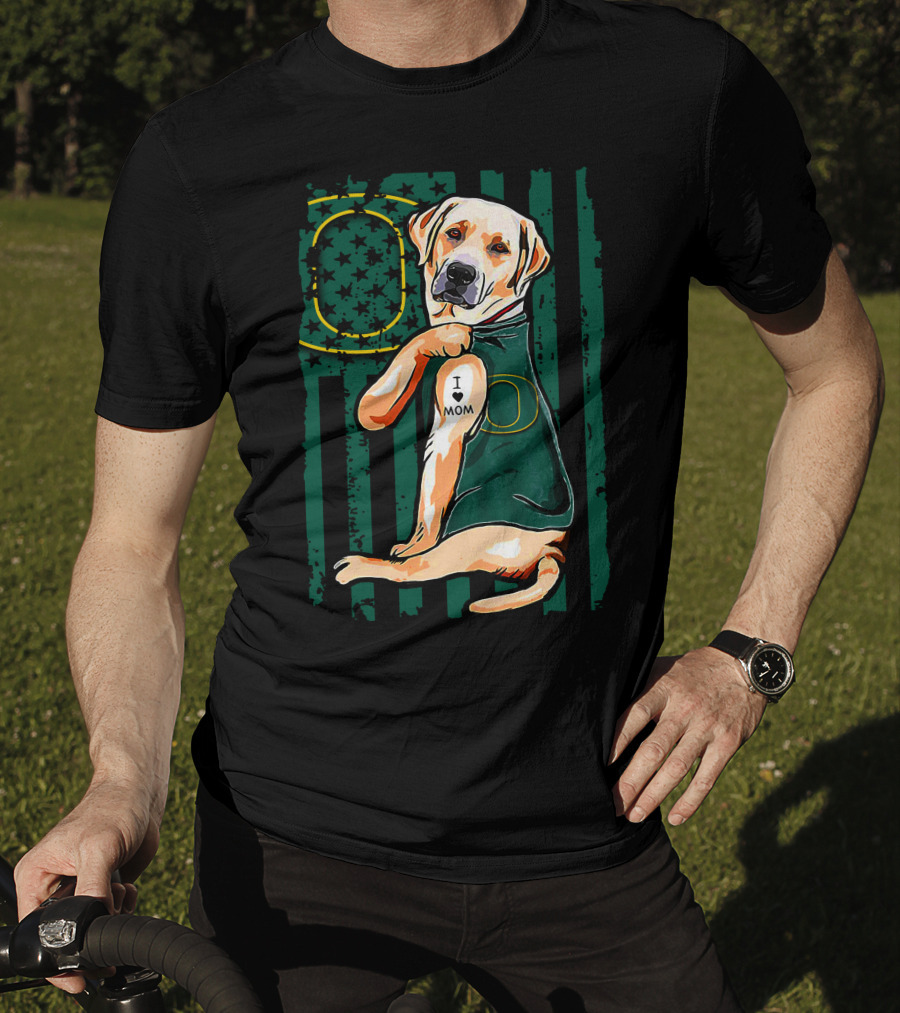 I Love Mom Labrador Retriever Oregon Ducks T-Shirt