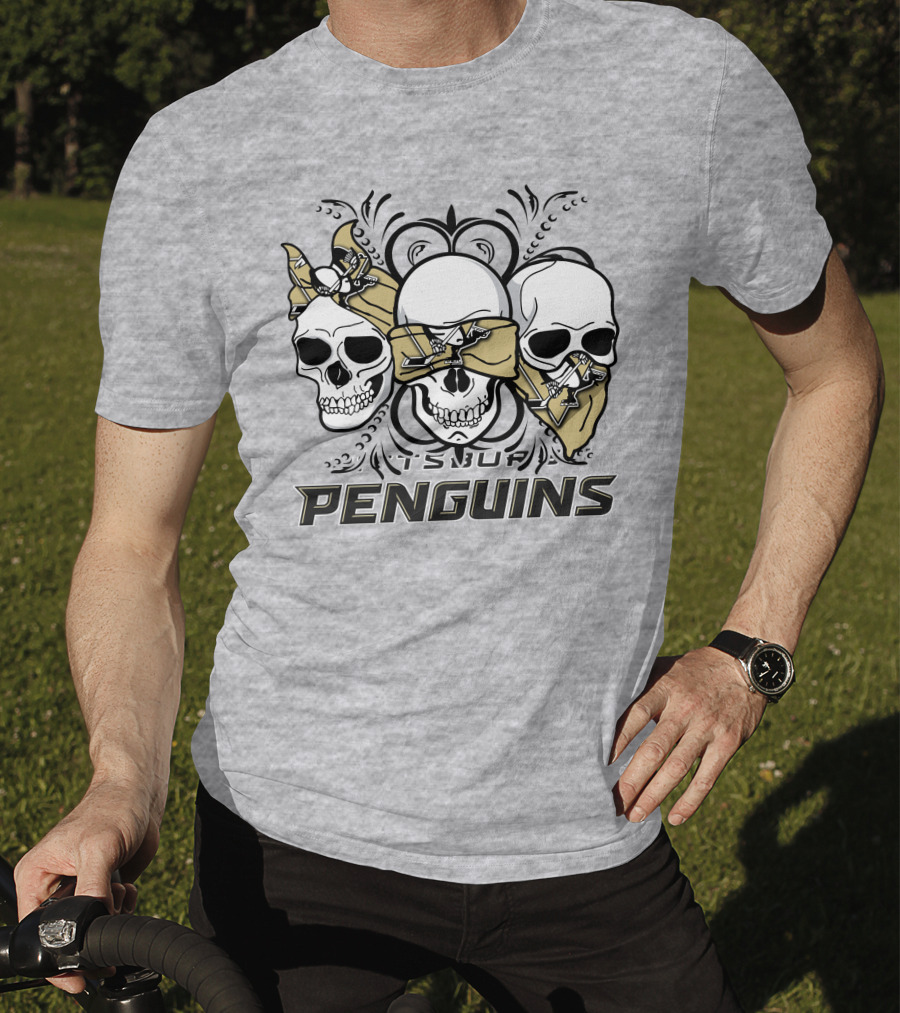 3 Skull Pittsburgh Penguins TSUF T-Shirt