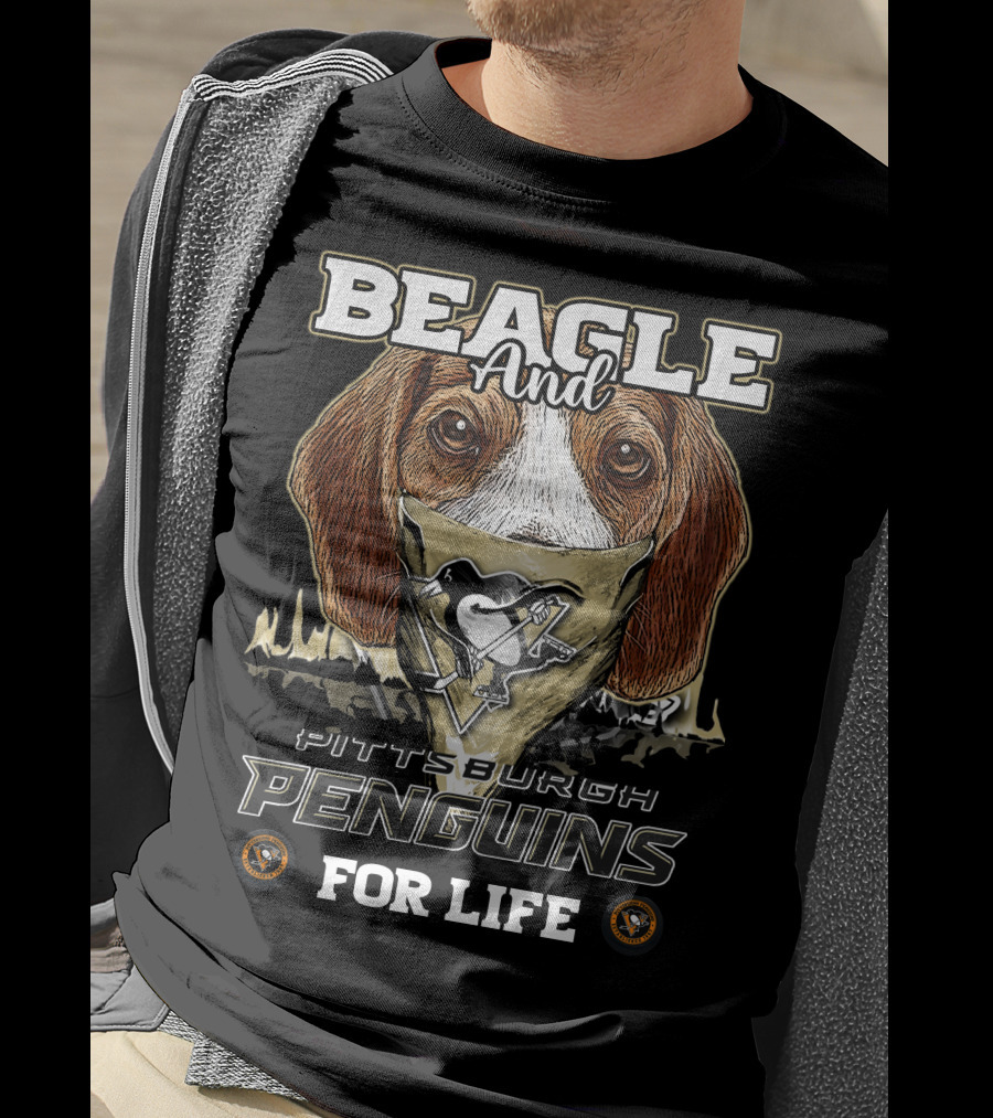 Beagle And Pittsburgh Penguins For Life T-Shirt