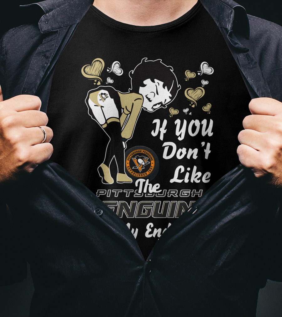 If You Don't Like The Pittsburgh Penguins Kiss My Endzone T-Shirt