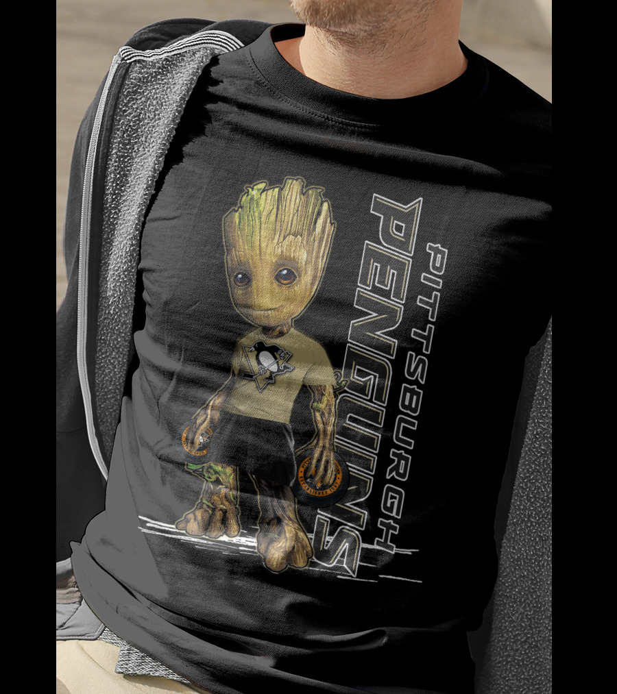 Groot Pittsburgh Penguins Hockey Fan Gear T-Shirt