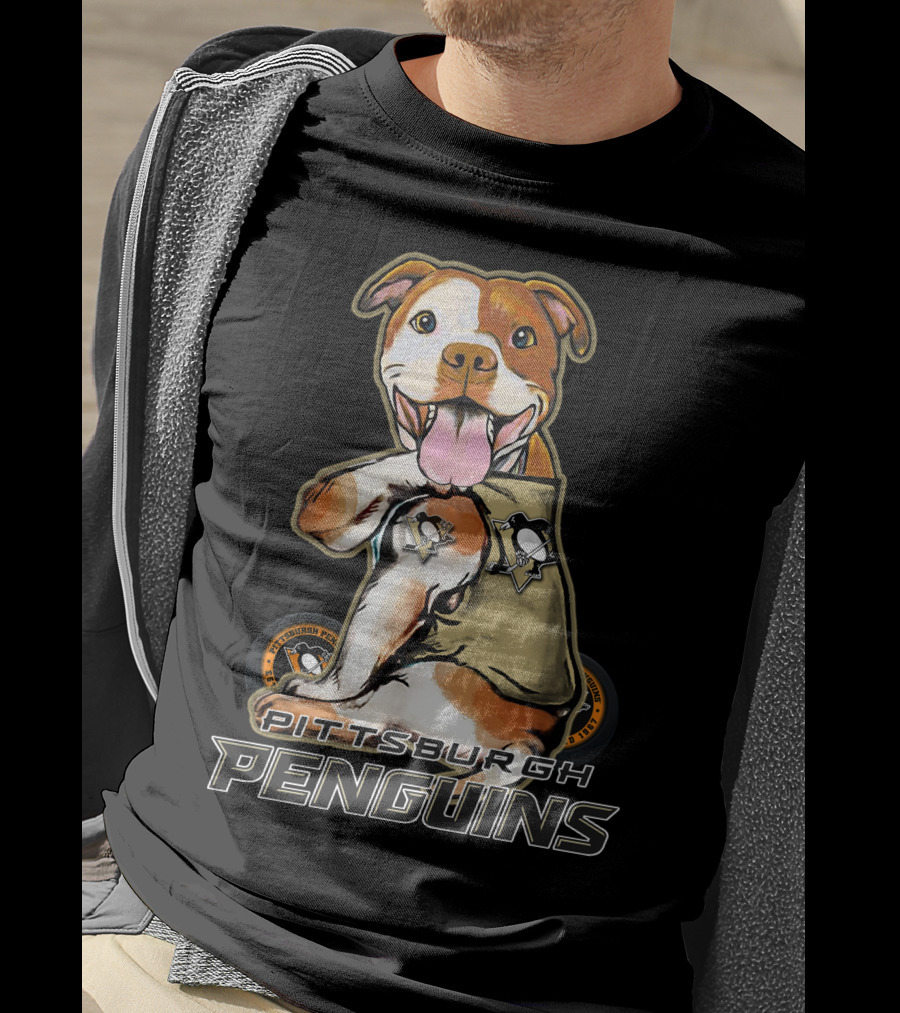 Pittsburgh Penguins Pitbull Hockey Team Fan T-Shirt