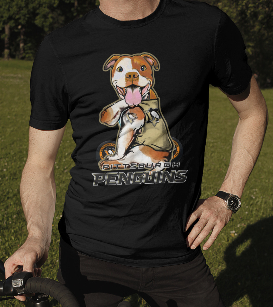 Pittsburgh Penguins Pitbull Hockey Team Fan T-Shirt