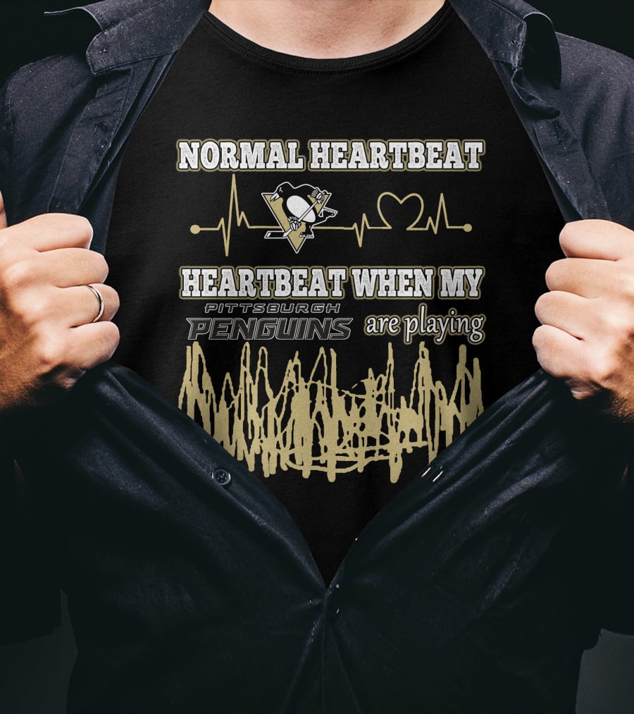 Normal Heartbeat Heartbeat When My Pittsburgh Penguins Are Playing T-Shirt