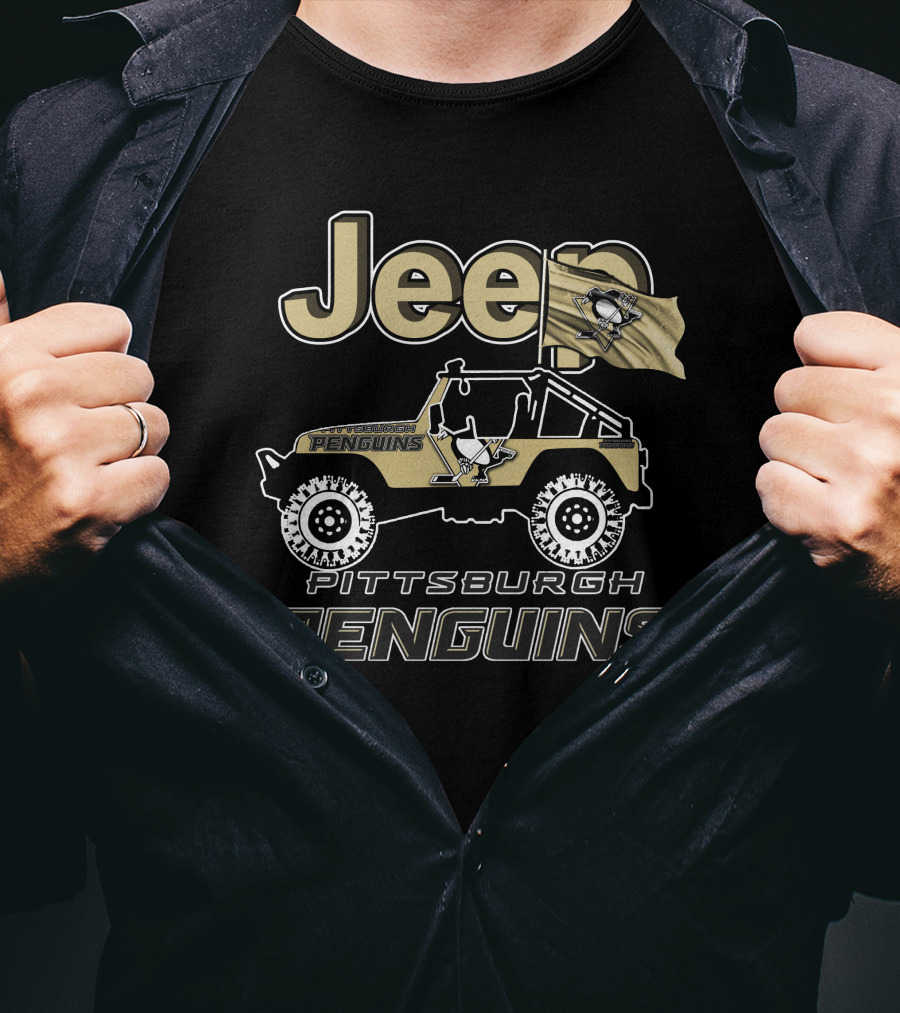 Jeep Pittsburgh Penguins Nhl Off-Road Adventure Fan Gear T-Shirt