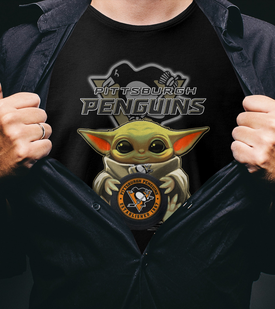 Pittsburgh Penguins Baby Yoda Established 1967 T-Shirt