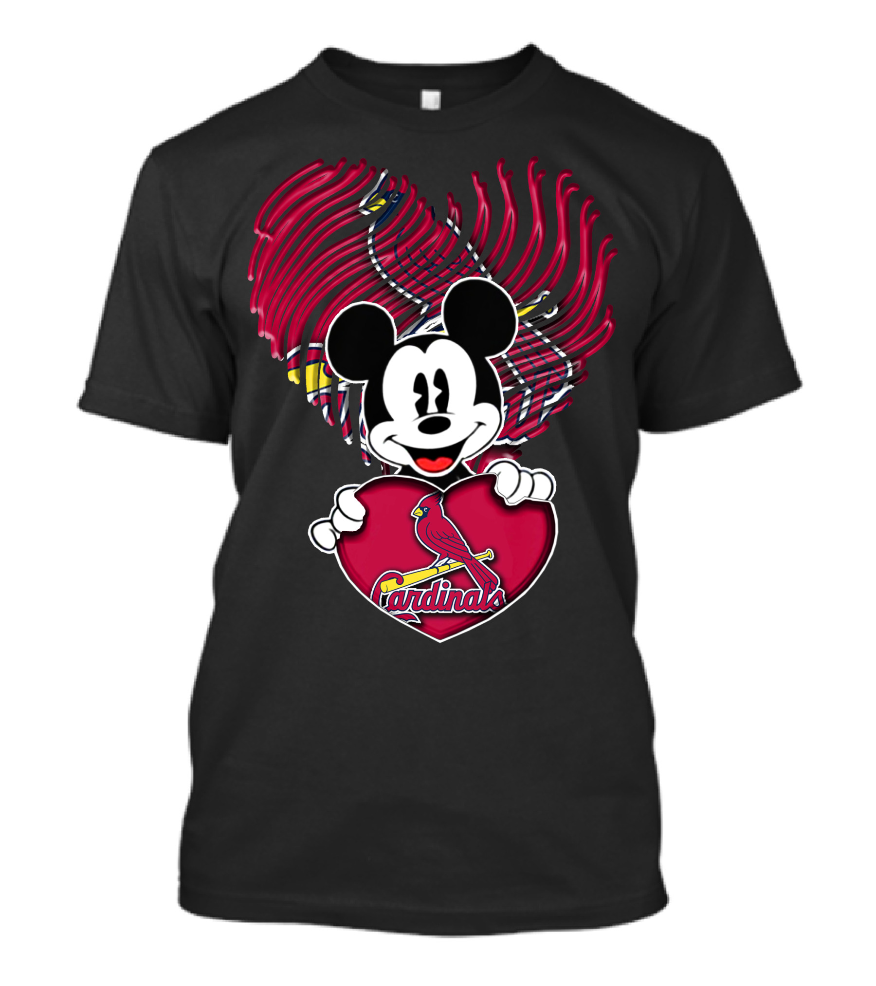Mickey Mouse St. Louis Cardinals Heart T-Shirt