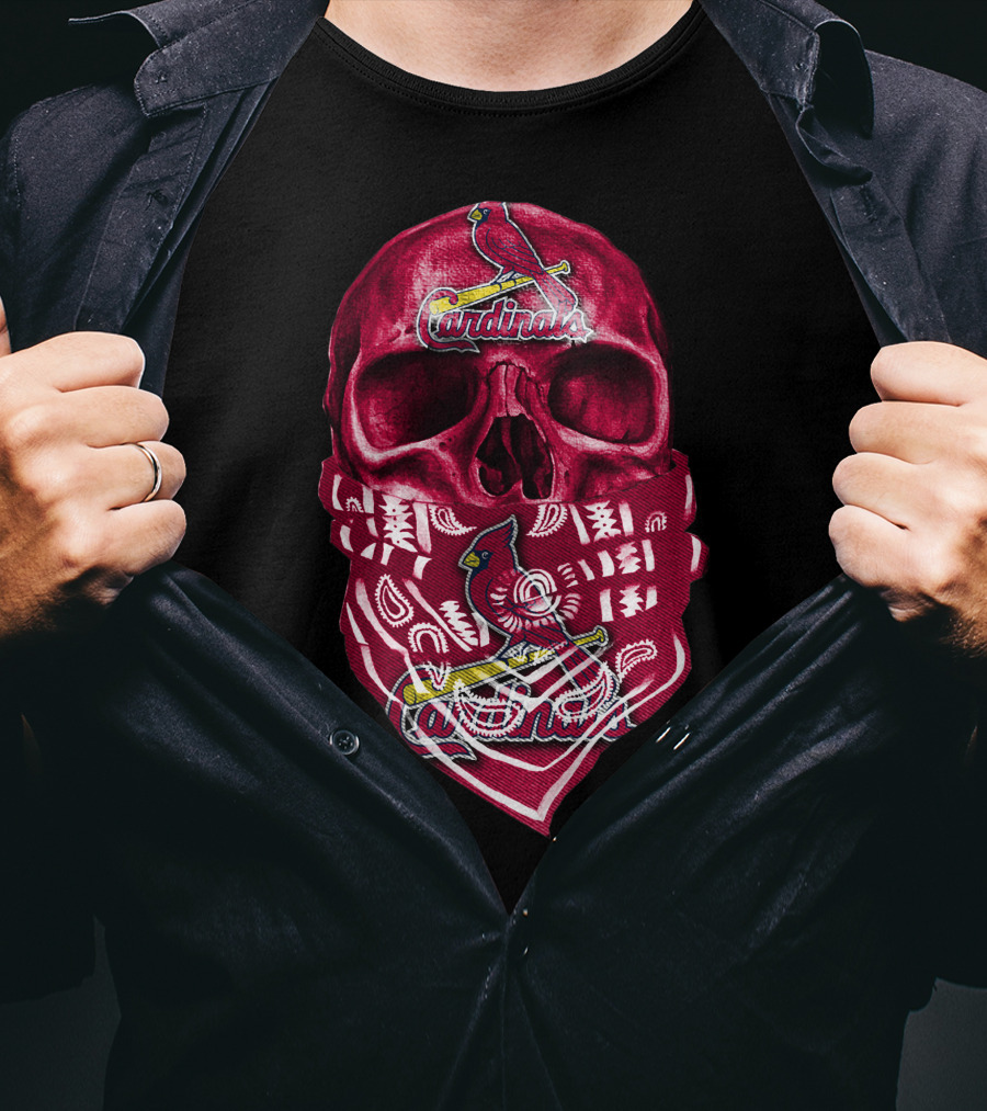 Skull Cardinals Bandana St. Louis T-Shirt