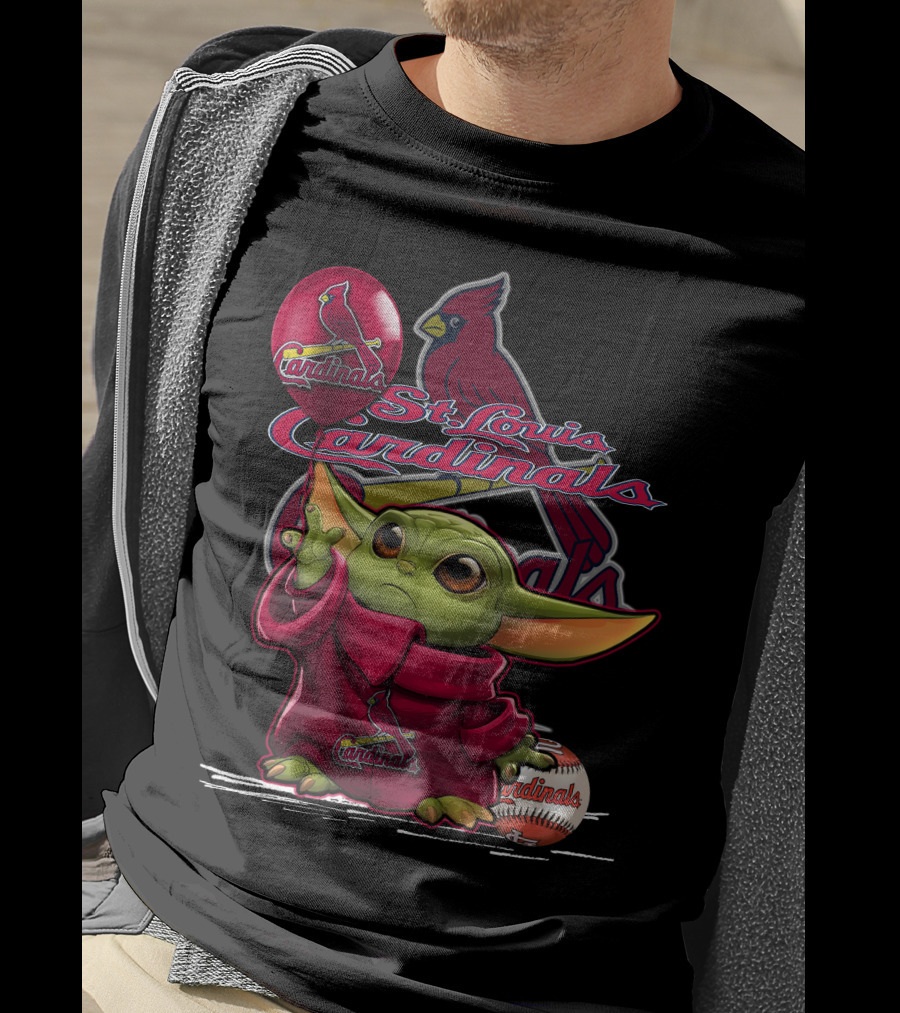 Yoda St. Louis Cardinals Baseball Balloon T-Shirt