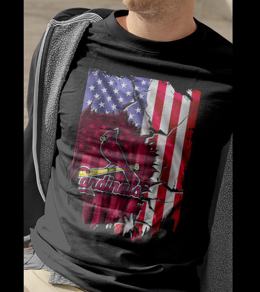 Flag St. Louis Cardinals American T-Shirt