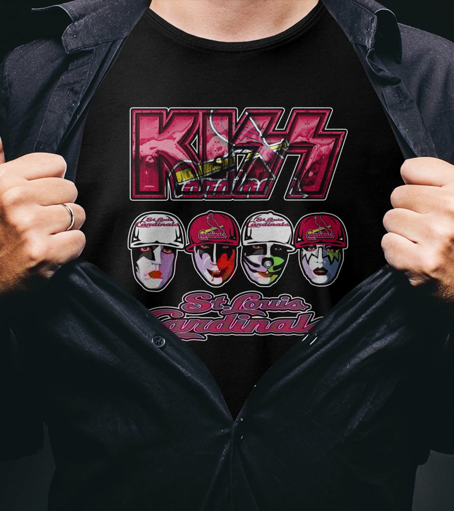 KISS Cardinals St. Louis Facepaint T-Shirt