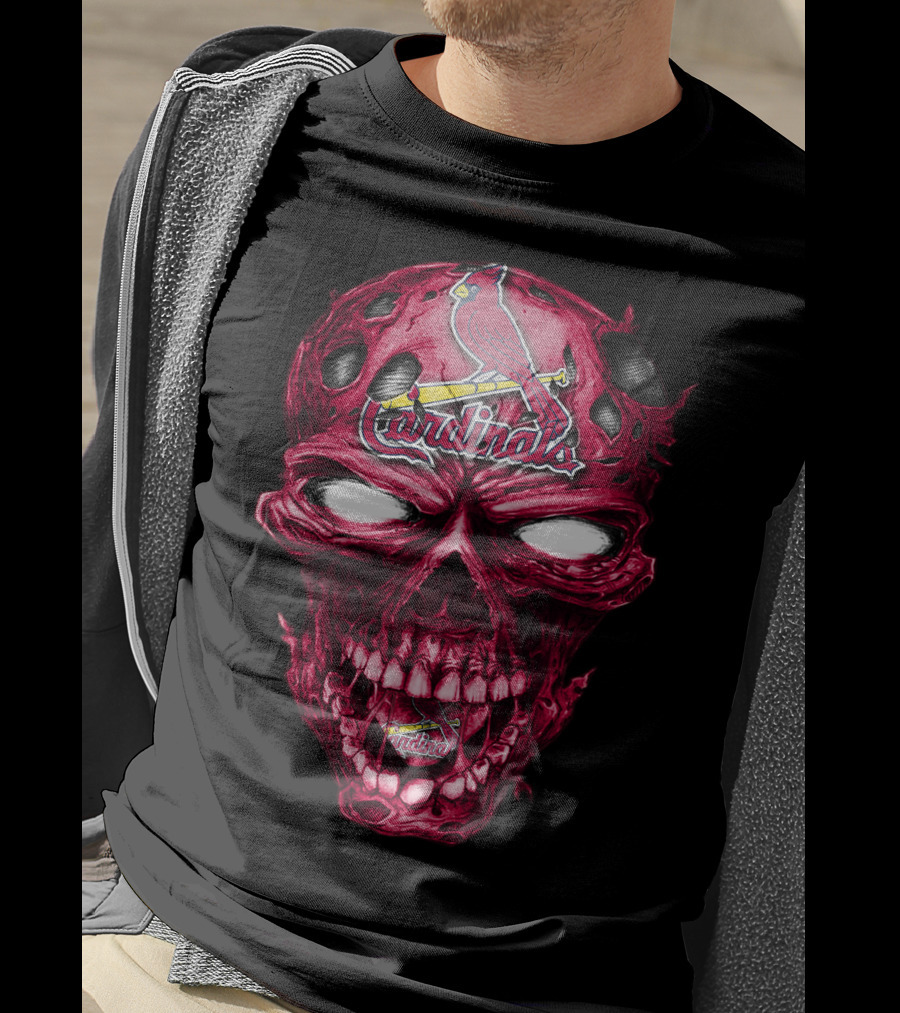 St. Louis Cardinals Skull T-Shirt